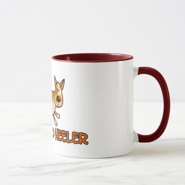 Caneca eu amo meu heeler vermelho (Direita)