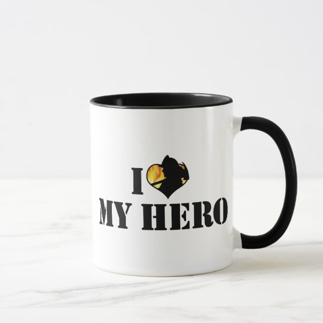 Caneca Eu Amo Meu Herói (Direita)