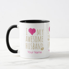Caneca Eu amo meu incrível marido casando no aniversário