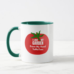 Caneca Eu Amo Meu Jardim Da Minha Cabeça Aos Tomates Cane