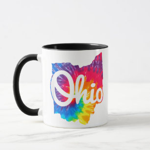 Caneca Eu Amo Meu Lar Ohio Script Tie Dye Ohio