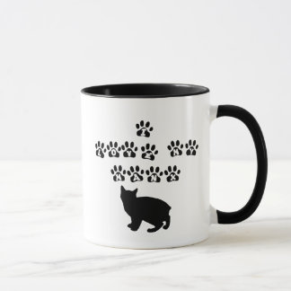 Caneca Eu amo meu Manx--Texto preto