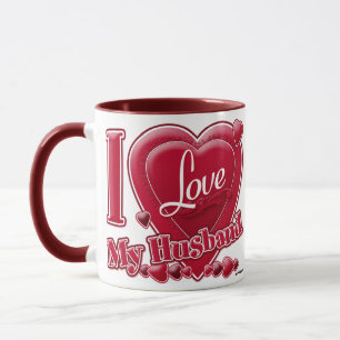 Caneca Eu amo meu marido vermelho - coração