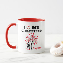 Caneca Eu amo meu Namorada de dois tons
