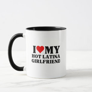 Caneca Eu Amo Meu Namorada de latina quente
