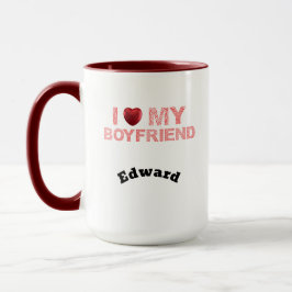 Caneca Eu amo meu Namorado de dois tons