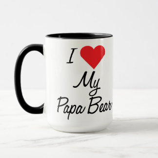 Caneca Eu amo meu Papa Urso Café Mug