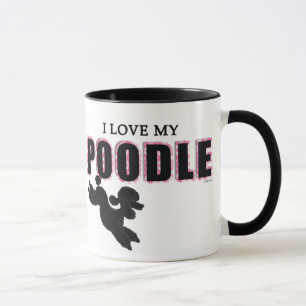 Caneca Eu Amo Meu Poodle Negro
