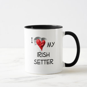 Caneca Eu amo meu setter irlandês