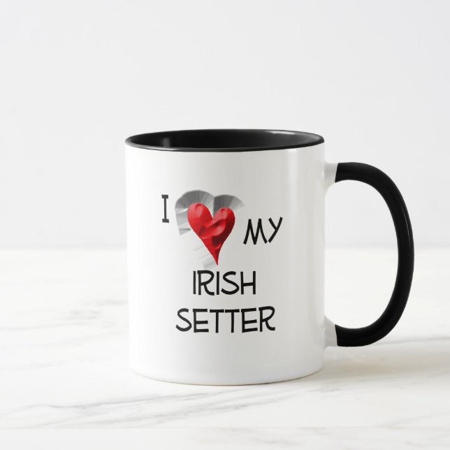 Caneca Eu Amo Meu Setter Irlandês (Direita)