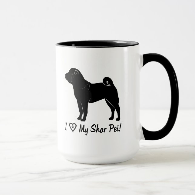 Caneca Eu amo meu Shar Pei (Direita)