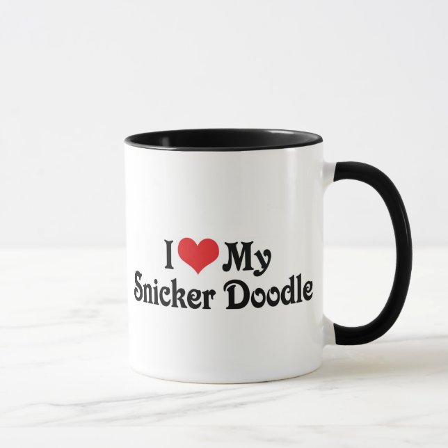 Caneca Eu Amo Meu Snicker Doodle (Direita)