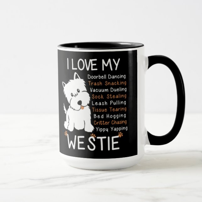 Caneca Eu amo meu Westie (Direita)