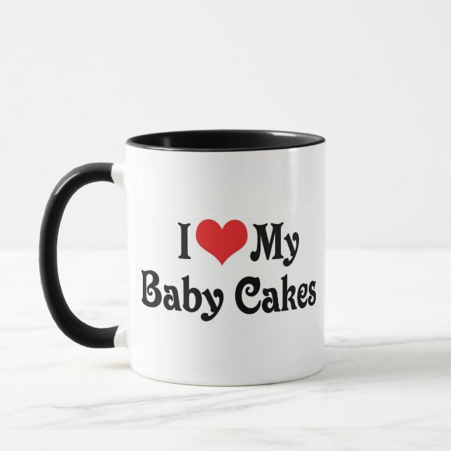 Caneca Eu Amo Meus Bolinhos de Bebê (Esquerda)