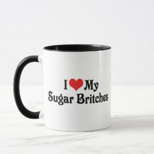 Caneca Eu Amo Meus Britânicos De Açúcar