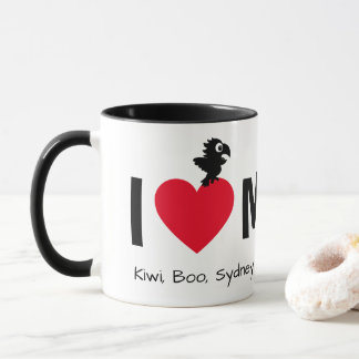 Caneca Eu Amo Meus Fids Papagaio Kids