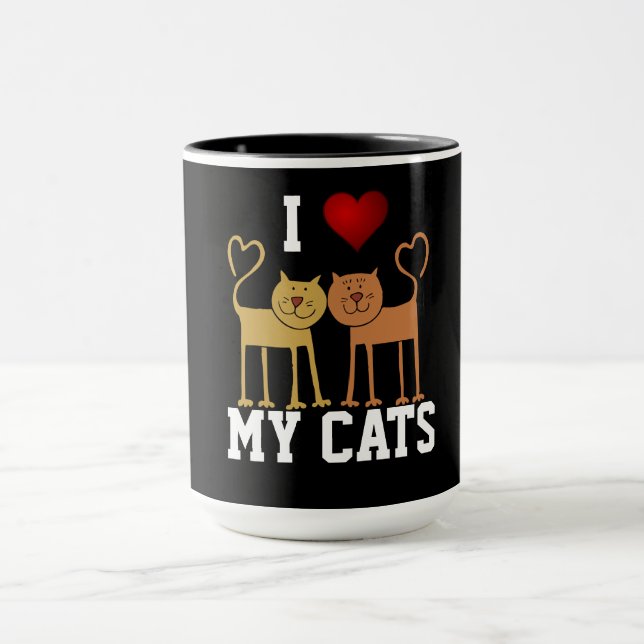 Caneca Eu Amo Meus Gatos (Centro)