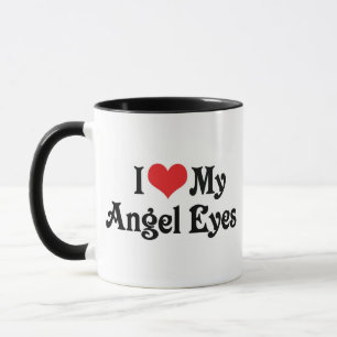 Caneca Eu Amo Meus Olhos de Anjo