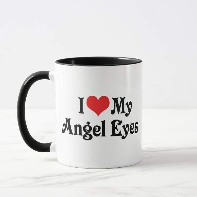 Caneca Eu Amo Meus Olhos de Anjo (Esquerda)