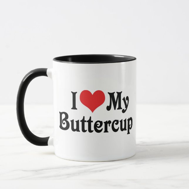 Caneca Eu Amo Minha Buttercup (Esquerda)