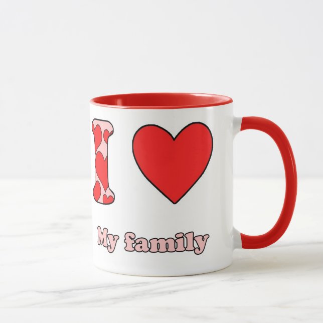 Caneca Eu amo minha família (Direita)