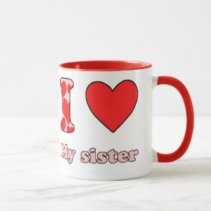 Caneca Eu amo minha irmã