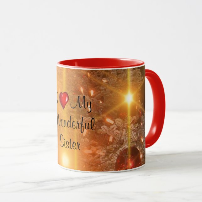 Caneca Eu Amo Minha Irmã Maravilhosa (Frente Esquerda)