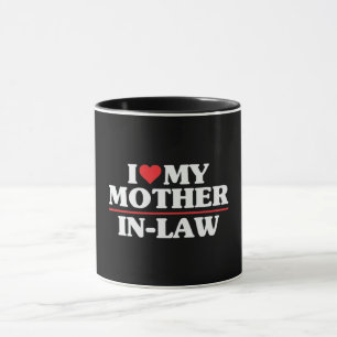 Caneca Eu Amo Minha Mãe De Coração Vermelho De Lei