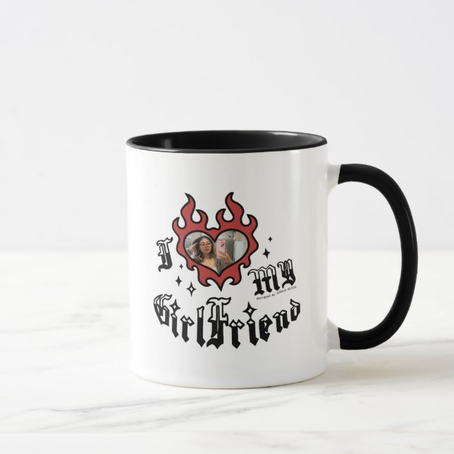 Caneca Eu Amo Minha Namorada - Vermelho - DingusDesign (Direita)