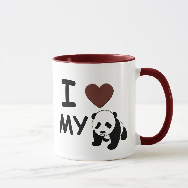 CANECA EU AMO MINHA PANDA (Direita)