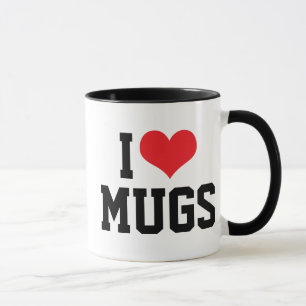 Caneca Eu Amo Mugs - Presente Coletor De Vidro De Café Mu