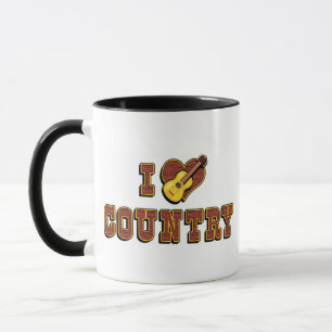 Caneca Eu Amo Música Country
