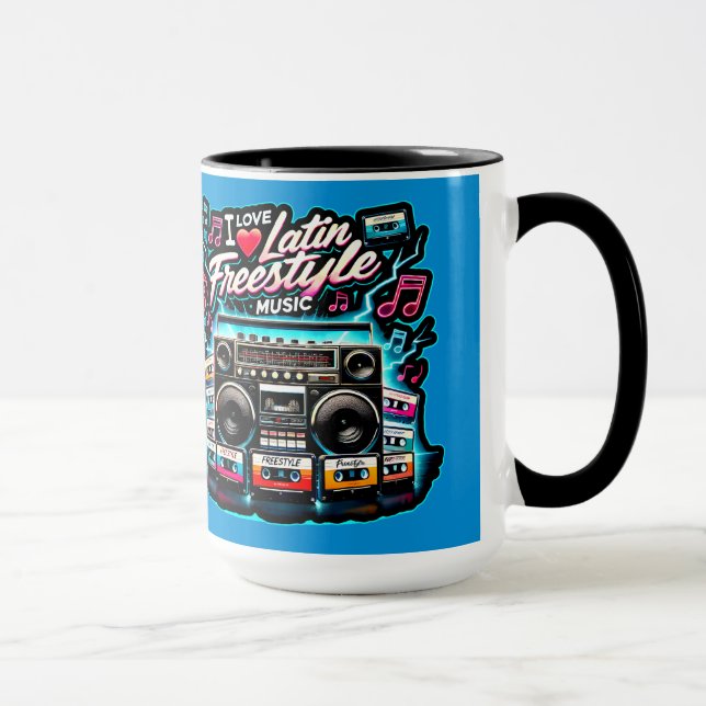 Caneca Eu Amo Música Latino Livre (Direita)