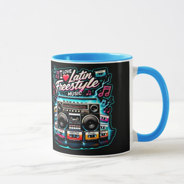 Caneca Eu Amo Música Latino Livre (Direita)