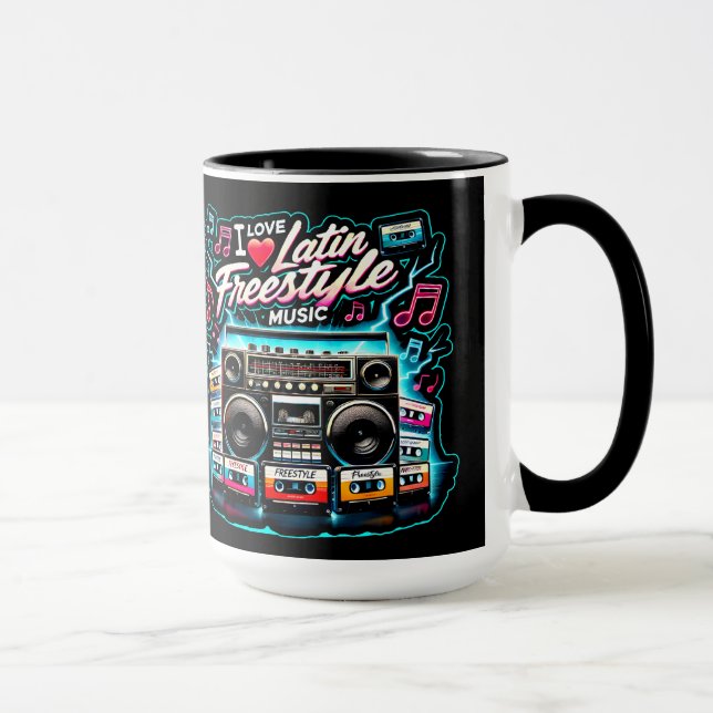 Caneca Eu Amo Música Latino Livre (Direita)