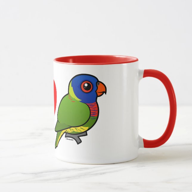 Caneca Eu amo o arco-íris Lorikeets (Direita)