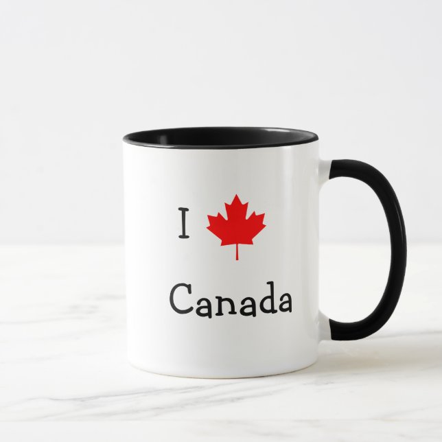 Caneca Eu amo o Canadá (Direita)