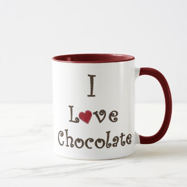Caneca Eu amo o chocolate (Direita)