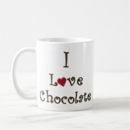 Caneca Eu amo o chocolate