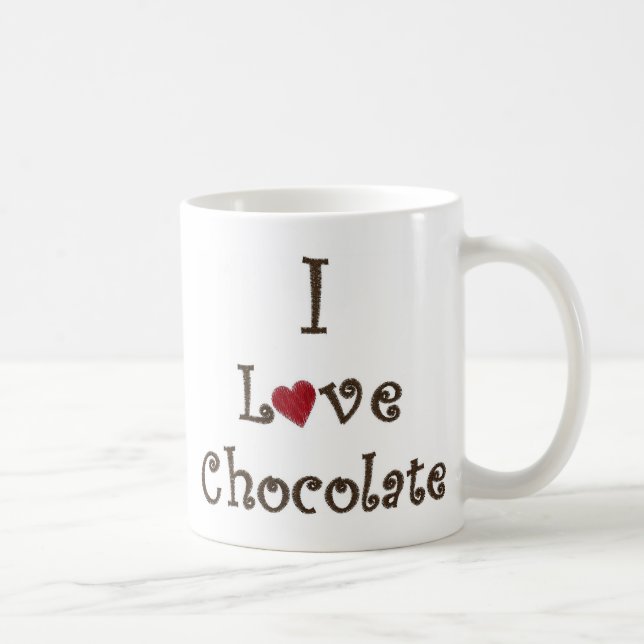 Caneca Eu amo o chocolate (Direita)