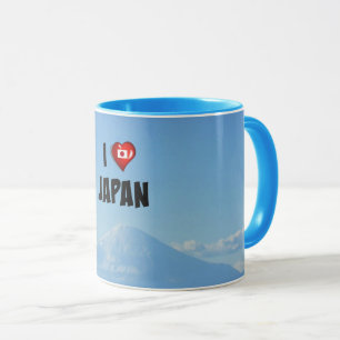 Caneca "Eu Amo o Japão," Monte Fuji