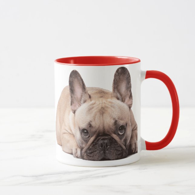 Caneca Eu amo o meu Bulldog Francês (Direita)
