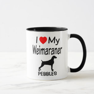 Caneca Eu Amo O Meu Cachorro Do Weimaraner