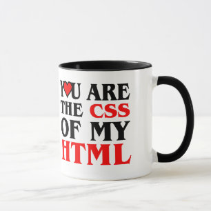 Caneca Eu amo-o o CSS/SOU O CSS de MEUS HTML/CORAÇÃO