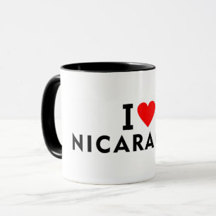 Caneca Eu amo o país da Nicarágua como turismo de viagem 