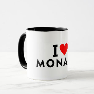 Caneca Eu amo o país do Mônaco como turismo de viagem car