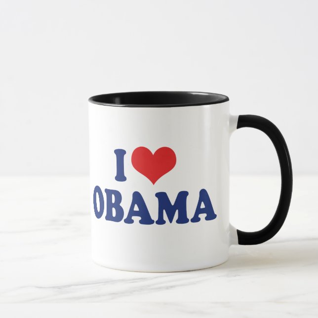 Caneca Eu Amo o Presidente Obama (Direita)