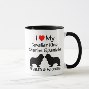 Caneca Eu Amo Os Meus Dois Cavalier Rei Charles Spaniel D