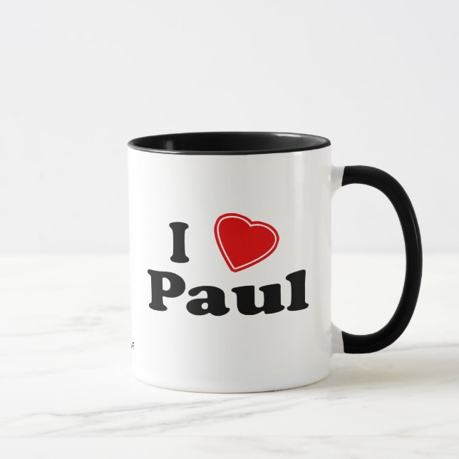 Caneca Eu amo Paul (Direita)