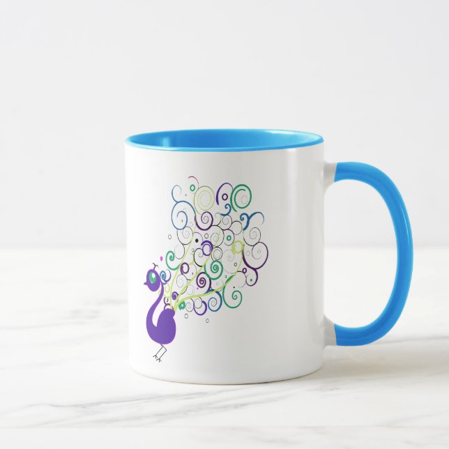 Caneca Eu amo pavões (Direita)